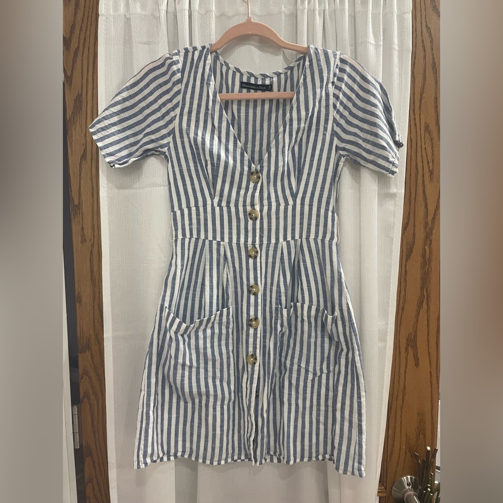 Striped Blue and White Abercrombie and fitch dress